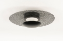 Foto 74662-3 onderaanzicht: Grote led plafondlamp in het zwart met drie lichtstanden