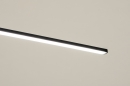 Foto 74664-7 detailfoto: Zwarte led strip hanglamp dimbaar zonder dimmer
