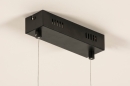 Foto 74664-8 detailfoto: Zwarte led strip hanglamp dimbaar zonder dimmer