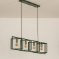 Foto 74666-17: Frame hanglamp van groen metaal met messing fittingen