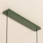 Foto 74666-25: Frame hanglamp van groen metaal met messing fittingen