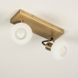 Foto 74672-15: 2-flammiger Aufbauspot in Messing / Gold mit Opalglas