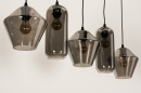 Hanglamp 74682: modern, glas, metaal, zwart #11