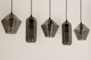 Hanglamp 74682: modern, glas, metaal, zwart #12