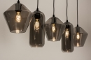 Hanglamp 74682: modern, glas, metaal, zwart #4