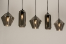Hanglamp 74682: modern, glas, metaal, zwart #5