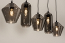 Hanglamp 74682: modern, glas, metaal, zwart #6
