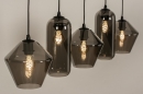 Hanglamp 74682: modern, glas, metaal, zwart #7