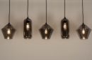 Hanglamp 74682: modern, glas, metaal, zwart #8