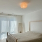 Foto 74685-6 sfeerfoto: Luxe beige lampion lamp van stof voor aan het plafond