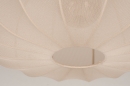Foto 74686-9: Luxe beige lampion lamp van stof voor aan het plafond