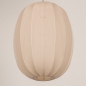 Foto 74687-21: Dubbele hanglamp in japandi stijl met twee lampionnen van beige stof