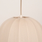 Foto 74687-23: Dubbele hanglamp in japandi stijl met twee lampionnen van beige stof