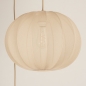 Foto 74687-9 detailfoto: Dubbele hanglamp in japandi stijl met twee lampionnen van beige stof
