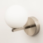 Wandlamp 74693: modern, eigentijds klassiek, glas, wit opaalglas #4