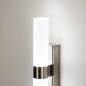 Foto 74696-9: Badkamer spiegellamp staal/rvs met mat glas 