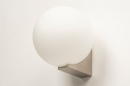 Wandlamp 74699: modern, eigentijds klassiek, glas, wit opaalglas #5