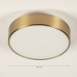 Foto 74718-1: Runde Deckenlampe in Gold/Messing mit Glas