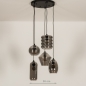 Hanglamp 74726: modern, eigentijds klassiek, glas, metaal #1