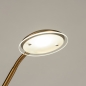 Foto 74733-12 detailfoto: Led uplighter met leeslamp in het goud/messing en is dimbaar
