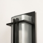Foto 74755-6: Zwarte wandlamp voor buiten van metaal met mat glas