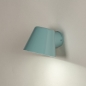 Foto 74757-3 zijaanzicht: Mintgroene wandlamp voor binnen, buiten en badkamer