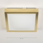 Foto 74762-1: Quadratische Deckenleuchte in Gold/Messing, auch für das Badezimmer geeignet