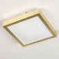 Foto 74762-5: Quadratische Deckenleuchte in Gold/Messing, auch für das Badezimmer geeignet