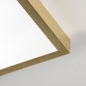 Foto 74762-8: Quadratische Deckenleuchte in Gold/Messing, auch für das Badezimmer geeignet