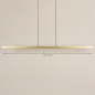 Foto 74765-1: Große minimalistische LED-Hängeleuchte in Messing / Gold mit großer Lichtausbeute