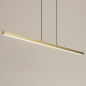 Foto 74765-3: Große minimalistische LED-Hängeleuchte in Messing / Gold mit großer Lichtausbeute