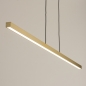 Foto 74765-4: Große minimalistische LED-Hängeleuchte in Messing / Gold mit großer Lichtausbeute