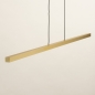 Foto 74765-6: Große minimalistische LED-Hängeleuchte in Messing / Gold mit großer Lichtausbeute