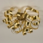 Foto 74775-4: Hotel chique plafondlamp in het goud met sierlijke krullen