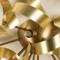 Foto 74775-9: Hotel chique plafondlamp in het goud met sierlijke krullen