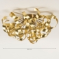Foto 74776-1: Hotel-Chic-Deckenlampe in Gold mit dekorativen Locken