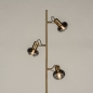 Foto 74788-5 zijaanzicht: Vloerlamp messing/goud met rookglas