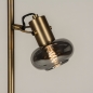 Foto 74788-9 detailfoto: Vloerlamp messing/goud met rookglas