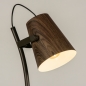 Foto 74811-7 detailfoto: Moderne vloerlamp in koffiekleur bruin met verstelbare kap van metaal met hout look