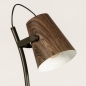 Foto 74811-8 detailfoto: Moderne vloerlamp in koffiekleur bruin met verstelbare kap van metaal met hout look