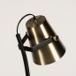 Foto 74816-10 detailfoto: Zwarte vloerlamp met messing/goud kap in minimalistisch design