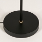 Foto 74816-11: Schwarze Stehleuchte, Leseleuchte in Schwarz und Messing / Gold