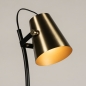 Foto 74816-7 detailfoto: Zwarte vloerlamp met messing/goud kap in minimalistisch design