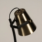 Foto 74816-9 detailfoto: Zwarte vloerlamp met messing/goud kap in minimalistisch design