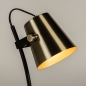 Foto 74817-7 detailfoto: Zwarte tafellamp/bureaulamp met kap in messing/goud 