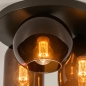 Foto 74823-4 detailfoto: Grote plafondlamp met drie verschillende bruine glazen