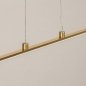 Foto 74827-11 detailfoto: Minimalistische led hanglamp in de vorm van een strip in goud/messing