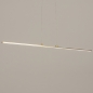 Foto 74828-3 schuinaanzicht: Smalle led hanglamp in het goud met een hoge lichtopbrengst