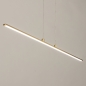 Foto 74828-4 schuinaanzicht: Smalle led hanglamp in het goud met een hoge lichtopbrengst