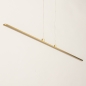Foto 74828-8 schuinaanzicht: Smalle led hanglamp in het goud met een hoge lichtopbrengst